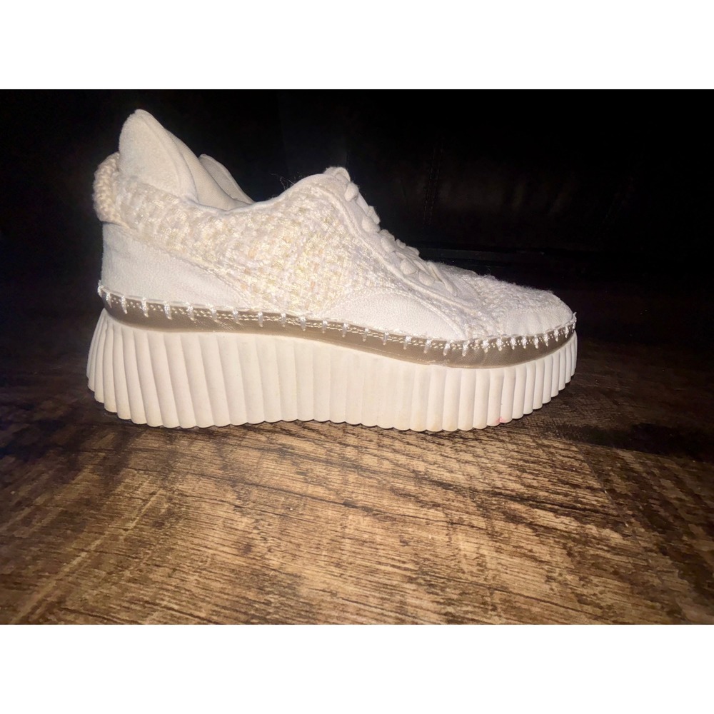 Coconuts by Matisse Go To Cream Tweed Platform Sneakers Womens 7.5M